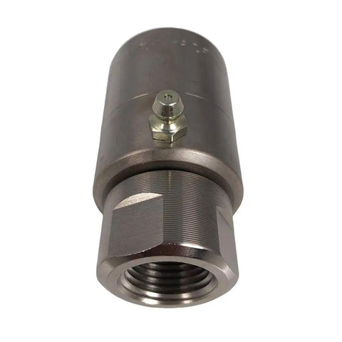 Half Inch 90 FXF Steel Swivel Joint With AFLAS Seal Zerk Fitting Black Cap 5000 PSI Pro Grade Industrial Reel Accessory