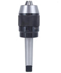 MT3 APU16 Integrated Drill Chuck For Milling Machines With Flat Tail High Speed Steel Tool Holder For Easy Rock Solid Clamping In Your Shop Replacement Accessory, visible front view