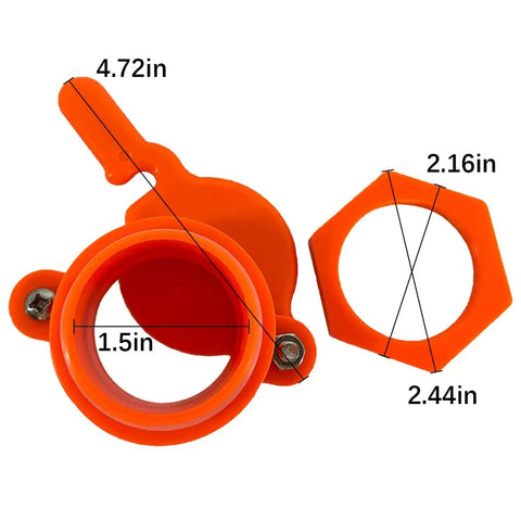 Two Pack Honey Gate Valve For Extractors, Durable Nylon Tap, Easy Install, No Leaks, Threaded Barrel Fits Hole, Beekeeping Gear