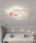 Heart Shaped LED Ceiling Light Pink Modern Flush Mount Acrylic Ceiling Fixture For Bedroom Living Room And Kids Room Soft Ambient Glow Easy Install Energy Efficient Home Lighting Vibe, 22.4''L x 16.9''W x 2.7''H