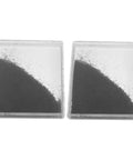 Two Piece Magnetic Field Visualization Kit with iron powder and iron filings in clear square containers for science experiments