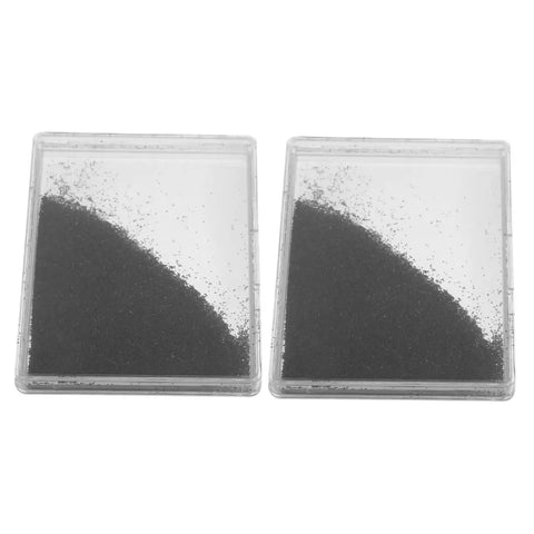 Two Piece Magnetic Field Visualization Kit with iron powder and iron filings in clear square containers for science experiments