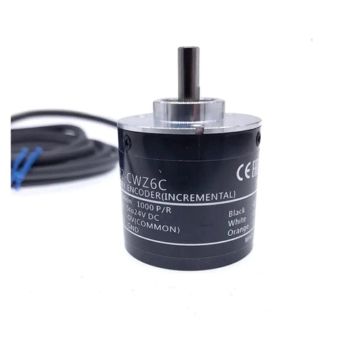 2500P Rotary Encoder 5 24V DC NPN Output With 2M Lead E6B2CWZ6C Compatible Beefy Metal Housing Smooth Rotational Switch