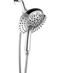 2 In 1 Shower Head System With Overhead Rainfall And Handheld High Pressure 9 Spray Patterns Magnetic Head Hose 59 Inch