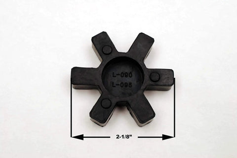 L095 Flexible NBR Rubber Spider Insert For L Jaw Coupling Fits L095 Interchangeable With Lovejoy Martin Browning TB Woods L Jaw Couplers Durable Nitrile Seal For Heavy Duty Use, black L-095 insert, 2-1/8" wide