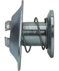 Slick Flush Mount Quarter Turn Panel Fasteners With Self Ejecting Springs,.500 Inch Grip side view of zinc steel fastener.