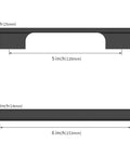 Dimensions of 10 Pack 5 Inch Matte Black Cabinet Pulls for Cupboards and Drawers, Rust Resistant Metal Handles, 128mm Center to Center