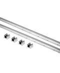 Two Piece SBR12 Linear Guide Rail Kit With Four Matching UU Sliding Blocks Eight Hundred Millimeter Heavy Duty Aluminum Rods for CNC Machines.
