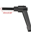 No Fuss M6 X 25mm Matte Black Quick Release Clamp Knobs With Snappy Ratcheting Lock Lever And Comfort Grip Swing Handle For Shop Projects Two Pack Loaded, showcasing M6 thread and 25mm length.