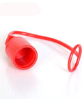 Two Pack 3/4 Inch Hydraulic Quick Coupler Dust Cap Covers For ISO A And ISO B Quick Disconnects red tearproof cap with retention ring