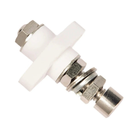 Heavy Duty Electric Terminal Block For Copper Connector Junction Block High Temperature Rated Detachable Design Spare Part For Industrial Grade Conductivity 2.5 Mm Beefy Power Terminal For Quick Swap And Durable Wiring. White copper terminal block with nuts