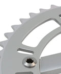 Close-up of Urban Folding Bicycle Crank Set 46T 170mm 130 BCD Aluminum 6061 Crank Arm showing gear teeth detail.
