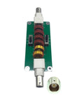 20m 30m 40m CW Low Pass Filter For Radio And TV Broadcasting Cranks Up Crystal Clear Audio And Cuts Out Unwanted Frequencies With 7 MHz 10 MHz And 14 MHz Range For Pristine Signals, showing top view of the compact filter with connectors