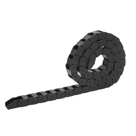 PA66 Nylon Cable Chain One Meter Wire Carrier With End Connectors 10x15mm ID Low Noise Durable Wear Resistant Guide for CNC Machines