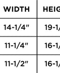 Dimensions chart for Ready To Tile Shower Niche Preformed Recess For Bathroom 11 By 16 Inches Waterproof Shelf For Shampoo And Soap.