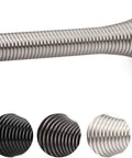 Close-up of Bulk 30 Pack Spring Door Stops With Rubber Bumpers In Satin Nickel Finish For Quiet Wall Protecting Door Closure