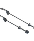 1 Pair No Fuss Front And Rear Quick Release Skewers Set For Mountain Bike Wheels in black aluminum alloy with clip locks