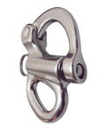 Badass Two Inch Fixed Eye Snap Shackle Crafted From Premium Ss316 Stainless Steel with quick release plunger for marine use.