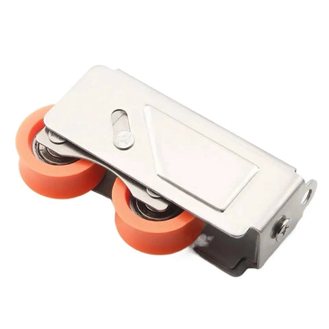 Kickass Sliding Door And Window Pulley Replacement Hardware Four Piece Kit Thickened Stainless Steel Double Wheel Roller Close-Up