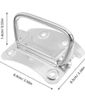 2 Pack Heavy Duty Chest Handles Zinc Plated Case Pull Handles for toolbox, 89mm x 85mm, silver iron ring for easy lifting.