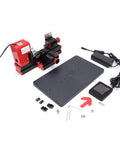Dope Little 24W 20000 RPM Mini Lathe Machine with accessories for wood, metal, and plastic turning, benchtop DIY setup