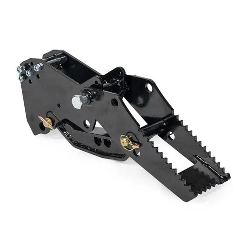 Mechanical Backhoe Thumb Attachment For Excavators Bolt On 5 Position Adjustable Thumb Heavy Duty Boom Mount shown in detail.