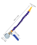 Kickstart Your Shop With This Hella Durable Coolant Hose Featuring A Slick Adjustable Air Nozzle And Rock Solid Magnetic Connector For Precision Machine Tool Cooling Tasks That Hit The Sweet Spot Every Time, showcasing flexible purple tube with magnetic base.