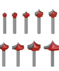 Heavy Duty Router Bit With 6mm Shank For Smooth Round Edge Cutting And Profiling Woodworking Milling Cutter Tool, set of 10.
