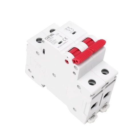 Double Pole DIN Rail MCB 6kA Miniature Circuit Breaker 40A 63A AC Type With CB 230/400V DIN Rail Mount