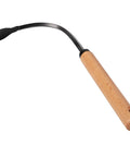 Weed Puller Tool With Heavy Duty Steel Curved Head, Manual Weeder, Hand Cultivator And Garden Hoe, Reusable Wood Handle, Black