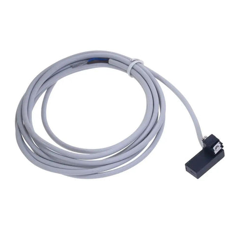 Proximity Switch For Air Pneumatic Cylinders With Wired Magnetic Reed Sensor Built To Last Heavy Duty Industrial Grade Proximity Detector Close To Switch For Precise Sensing In Machinery And Automation, grey cable sensor