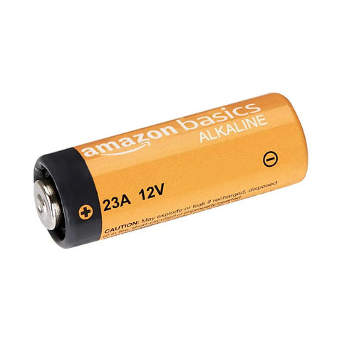 Rock Solid 23A 12 Volt Alkaline Batteries Four Pack single battery close-up showing voltage and brand.