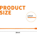 20 inch flexible drain snake in orange, designed for stubborn pipe clogs and hair buildup in kitchen sinks and bathrooms.