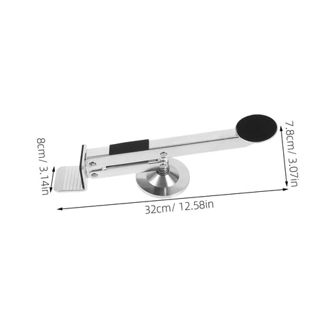Multi Function Door Lifter Tool For Drywall Panels And Door Installation Help Heavy Duty Board Raiser with a steel base and black grip.