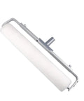 16 Inch Paint Roller With Chunky 9Mm Nap And Beefy Long Handle For Massive Wall Makeovers Quick Coat Drop Even Laydown Heavy Gauge Build. Close-up view of paint roller with white foam sleeve and metal frame.