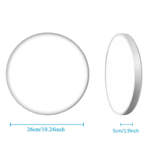 Super Bright Motion Sensor Ceiling Light With Radar And Ambient Light Sensor, 12W LED Flush Mount, 1200 Lumen, side view