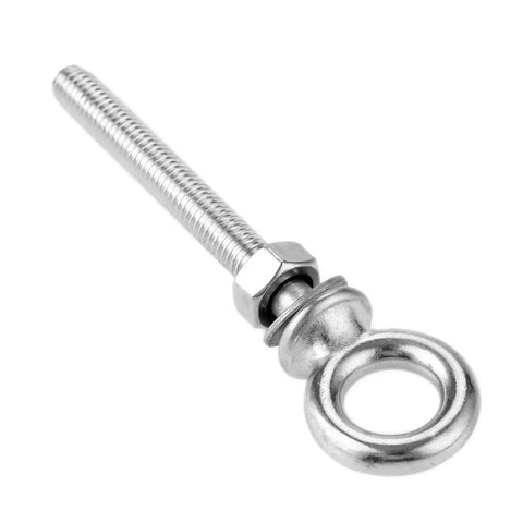 Beefy Marine Grade 316 Stainless Steel Eye Bolts Kit With Nuts And Washers, Long Lifting Eyebolts, M10x100 And M12x120, For Boats And Ships, Heavy Duty Marine Hardware, eye bolt with nut and washer