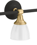 Devonshire Triple Sconce Vanity Light Fixture With Frosted Glass Shades, Wall Mount, Up Or Down, Oil Rubbed Bronze Finish, 3 Light