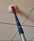 Rock Solid Dual Magnet Smoke Detector Test Tool For Fire Safety Systems With Quick Pole Thread Adapter in use testing a smoke detector.
