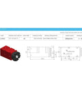 Shop Ready Cnc Multi Face Cutting Indexing Head With Square Drive Er32 Er25 Spindle Mount dimensions and specifications diagram.