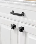Matte Black Cabinet Knobs 5 Pack For Kitchen Cabinets Dressers And Drawers Zinc Finish Durable Zinc Alloy Hardware on white cabinets
