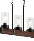 Dark Brown Farmhouse Kitchen Island Light Fixtures With 3 Light Over Table Black Barn Wood Island Lighting For Kitchen And Pool Table 23 Inches Great For Dining Rooms And Open Concept Kitchens Or Bar Counters