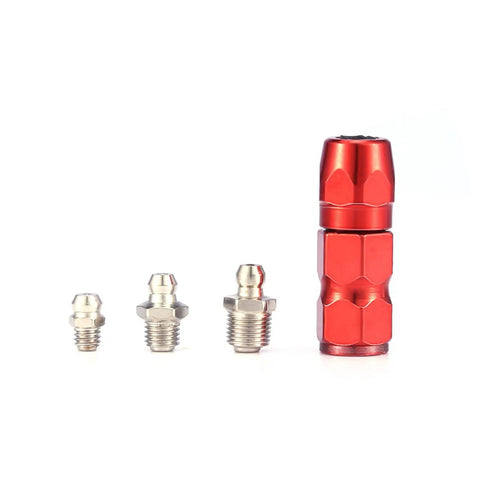 Metal Grease Fitting Kit Pack Of Replacement Nipples For Mechanical Lubrication Systems including red coupler and fittings