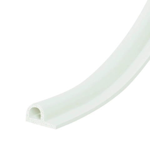Frost King EPDM rubber self-stick weatherseal tape, P-section, white, 3/8 in W x 7/32 in T x 17 ft L