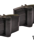 Pair of TruClose Multi Adjust Tough Built To Last Gate Hinges For Self Closing Wood And Vinyl Gates Up To 132 Pounds 3 Way Adjustable Up To 1 3 Eighth Inch Gap Black 2 Pack with screws