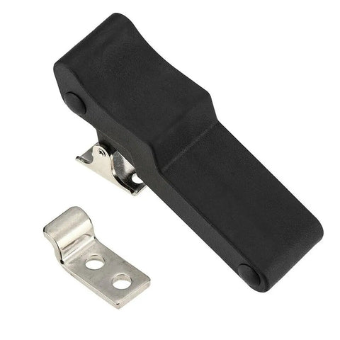 Close-up of the 2 Pack Latch Rubber Lower Kit For Polaris Sportsman 450 570, showing rubber and stainless steel components.