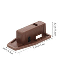 Heavy-Duty Plastic Drawer Slides Replacement Kit With Rollers Bottom Mount shown with dimensions 6.1cm x 3.2cm x 2cm
