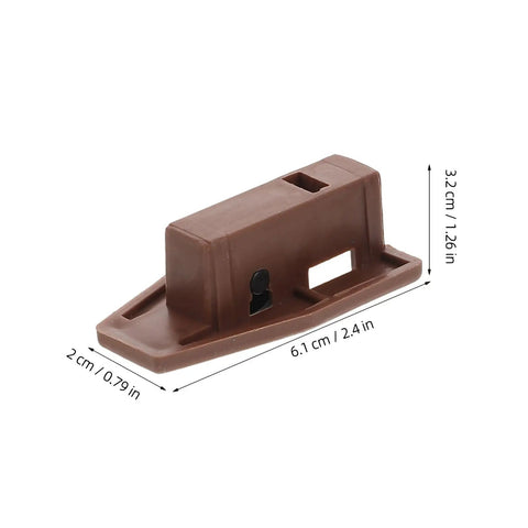 Heavy-Duty Plastic Drawer Slides Replacement Kit With Rollers Bottom Mount shown with dimensions 6.1cm x 3.2cm x 2cm