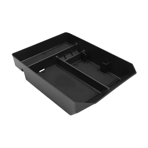 Straight Up Solid Setup For Tesla Cybertruck Center Console Organizer 2024 And 2025 Custom Molded TPE storage tray with compartments.