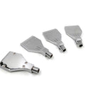 Set of four aluminum alloy flat nozzles, Air Blow Flat Nozzle For Aluminum Alloy Pneumatic Tools, Low Noise Purge Jet